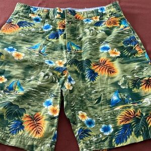 Tropical Green Hawaiian Shorts Tommy Hilfiger size 33